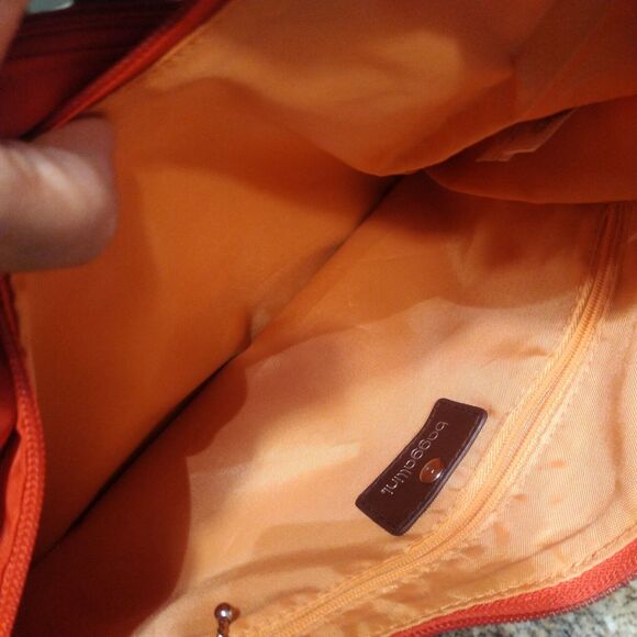 Baggallini Women's Orange Criss Cross Crossbody Shoulder Bag Multiple Pockets - Picture 5 of 15